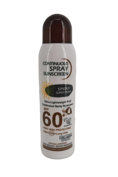 Apsauginis kremas nuo saulės. Su SPF 60 . Atsparus vandeniui , malonaus kvapo , kreminio pienelio kosistencijos . 230 ml.