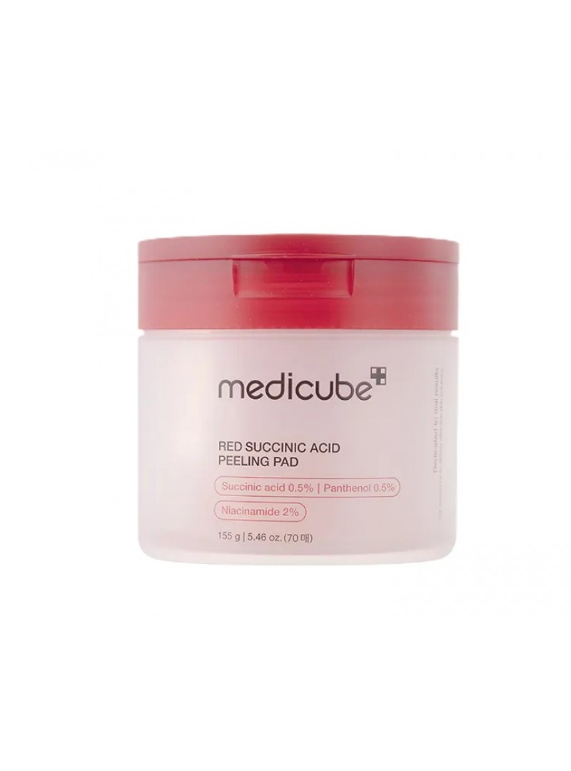 Medicube Red Succinic Acid Peeling Pad šveičiamieji veido padeliai, 70 vnt. / 155 g Medicube Red Succinic Acid Peeling Pad šveičiamieji veido padeliai, 70 vnt. / 155 g