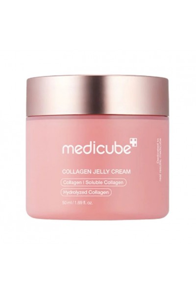 Medicube Collagen Jelly Cream – veido kremas su žele tekstūra. Sudėtyje esantis kolagenas didina odos elastingumą ir stangrumą, taip pat mažina raukšlių matomumą.
