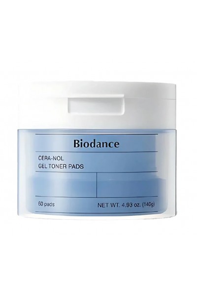 Biodance Cera-nol Gel Toner Pads – geliniai pėdeliai su ledynų vandeniu, skirti giliam drėkinimui ir odos komforto atkūrimui po prausimosi. Jie efektyviai mažina sausumą, tempimą, atkuria hidrolipidinį balansą ir paruošia odą makiažui.