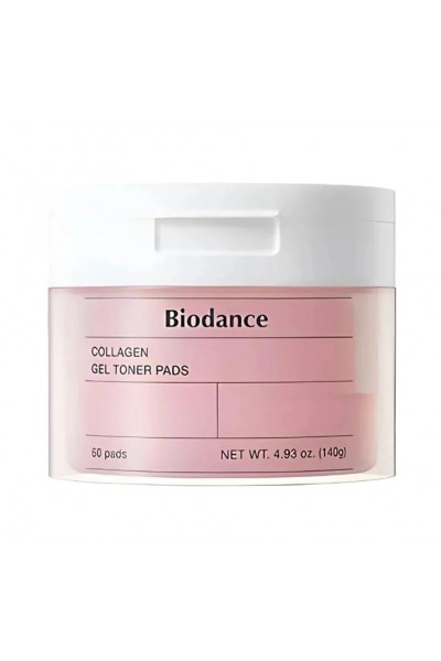 Biodance Collagen Gel Toner Pads – geliniai pėdeliai su kolagenu, skirti odos elastingumui ir tonusui pagerinti. Jie padeda sutraukti išsiplėtusias poras, akimirksniu pašalina sausumą ir tempimo jausmą, drėkina, tonizuoja bei paruošia odą makiažui.
