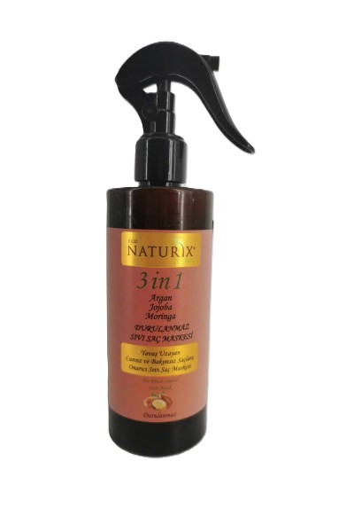 NATURIX purškiama kaukė 3 in 1. Drėkina plaukus, atstato pažeistus plaukų galiukus 250ml.