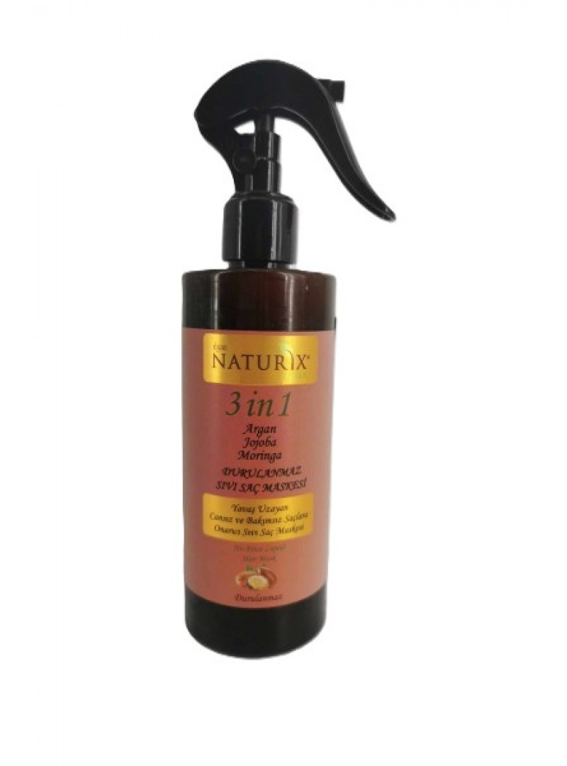 NATURIX purškiama kaukė 3 in 1. Drėkina plaukus, atstato pažeistus plaukų galiukus 250ml. NATURIX purškiama kaukė 3 in 1. Drėkina plaukus, atstato pažeistus plaukų galiukus 250ml.